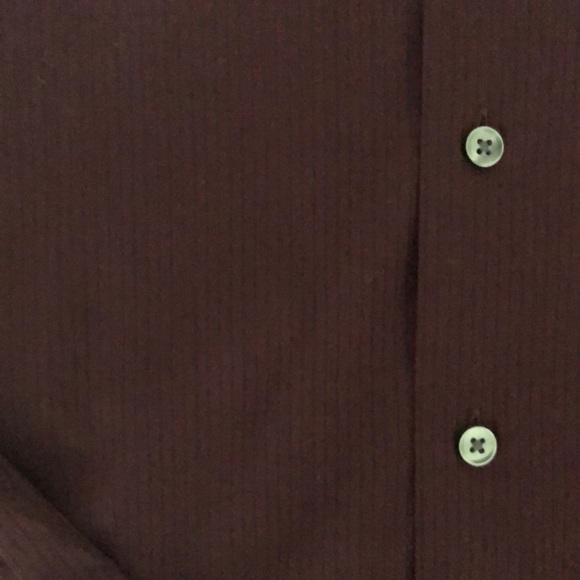 NWOT VAN HEUSEN EGGPLANT & STRIPE BUTTON UP - Picture 4 of 5